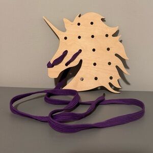 Unicorn l wooden | lacing board | toddlers